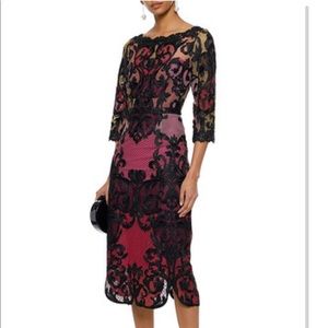 Guipure Marchesa Norte Midi dress